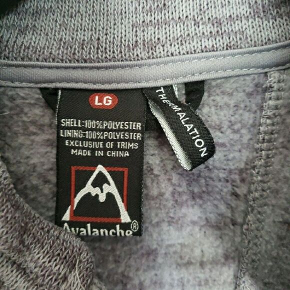 Avalanche Gray Full Zip Lightweight Athletic Jacket Zip Pockets Women's Size L - Picture 6 of 9